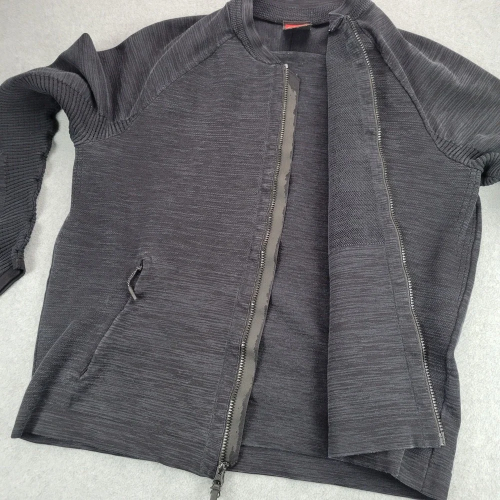 Nike Tech Knit Bomber Jacket Mens Large Black Full Zip 832178-010